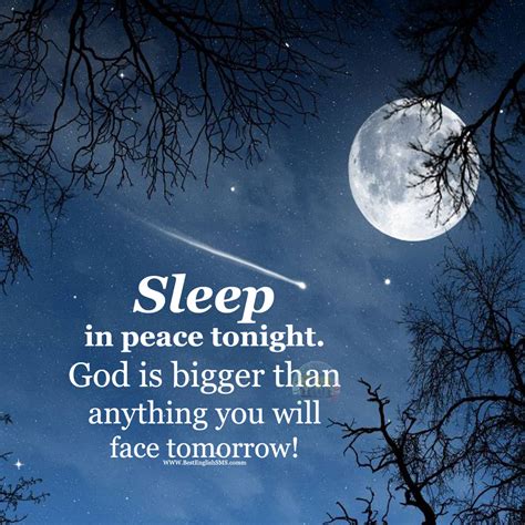 Sleep In Peace Tonight God Is Bigger Than
