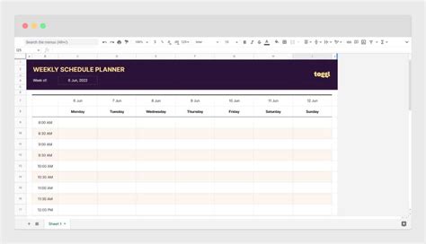 How To Make A Schedule In Google Sheets With Free Templates Toggl Blog