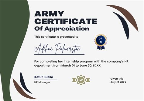 Get Now Army Certificate Templates Exclusive Ai Files