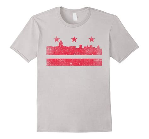 Washington Dc Flag Usa T Shirt Vintage Cities Skyline Shirt Cl Colamaga