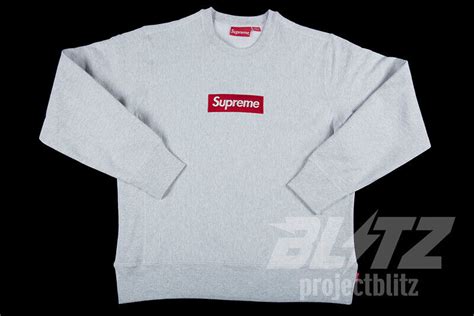 Supreme Box Logo Crewneck Sweatshirt Ash Grey Fw18 Ebay