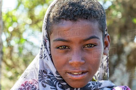 Portrait of an Ethiopian boy; Amhara Region, Ethiopia - Stock Photo ...