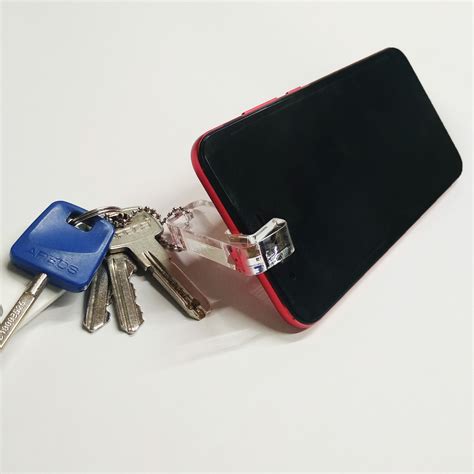 Custom Cell Phone Holder Keychain Acrylic Key Ring Key Fob Etsy