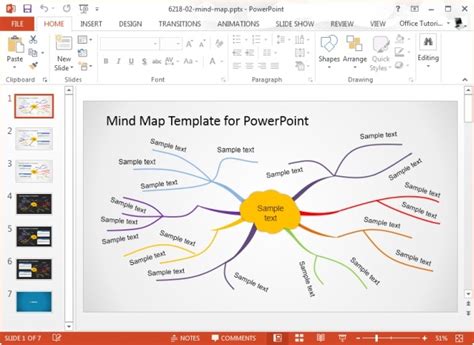 Creative Mind Map Template For Microsoft Powerpoint Slidemodel