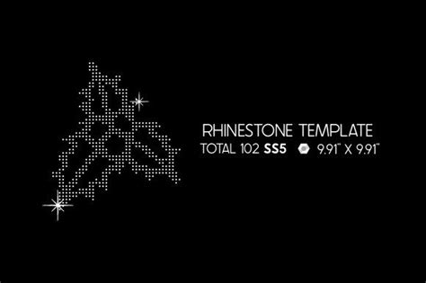 Christmas Mistletoe Rhinestone Template Svg Cut File By Creative