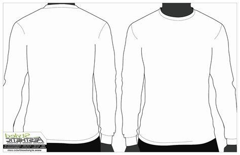 Long Sleeve T Shirt Vector Template At Collection Of