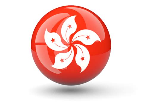 Sphere icon. Illustration of flag of Hong Kong