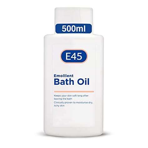 E45 Emollient Bath Oil 500ml Moisturise Dry Skin Gently Cleanses For