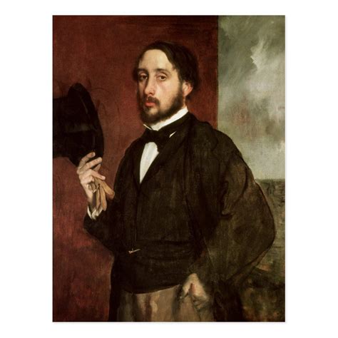 Edgar Degas Self Portrait C1862 Postcard Edgar Degas