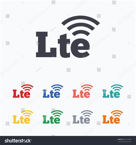 4g Lte Sign Icon Long Term Evolution Sign Wireless Communication