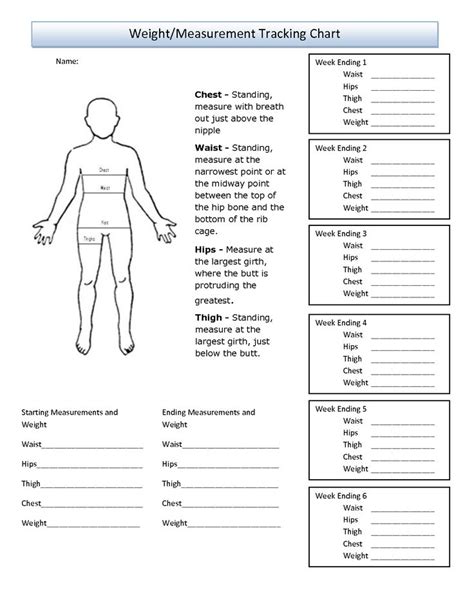 Body Measurement Chart Printable Free Free Printable Templates