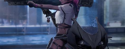 2560x1024 Cyberpunk Biker Girl Wallpaper2560x1024 Resolution Hd 4k