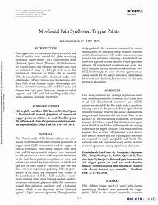 Pdf Myofascial Syndrome Trigger Points
