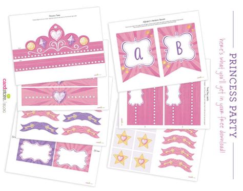 This Free Princess Party Printable Set Has Fun Items For Your Party