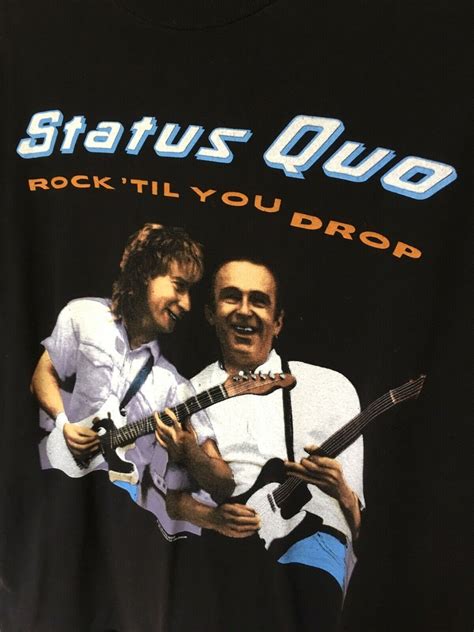 Vintage Status Quo Uk Tour Shirt Concert Rock Til You Etsy