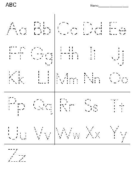 Part of having good handwriting involves keeping lines of text straight across the page. Printable Alphabet Letter Tracing Worksheets | Alphabet ...