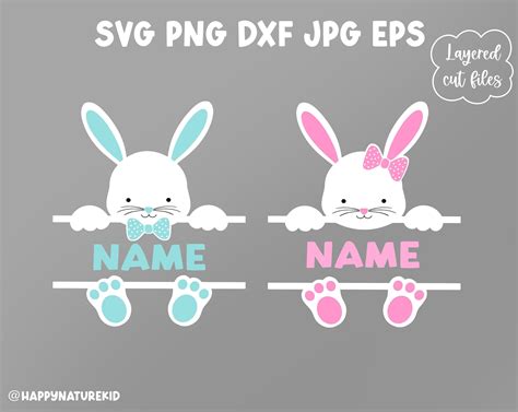 Bunny Svg Easter Bunny Svg Spring Svg Bunny Name Svg Bunny Etsy