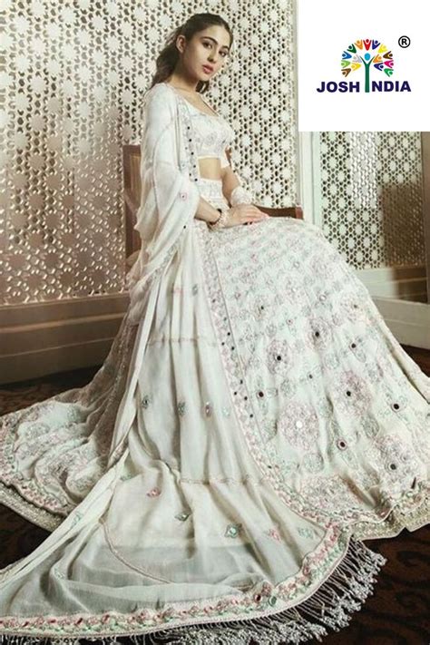 Design White Color Lehenga Choli For Bride White Lehenga Choli Traditional Dresses Indian