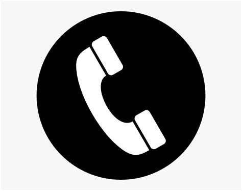 Phone Icon In A Circle Phone Icon Black Png Transparent Png Kindpng