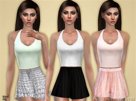The Sims Resource Two Piece Pj Set 02 By Black Lily • Sims 4 Downloads