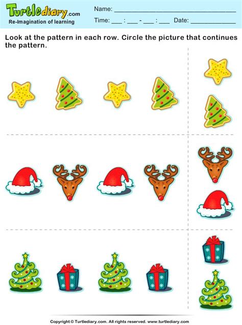 Download And Print Turtle Diarys Christmas Find The Next Pattern
