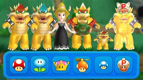 New Super Mario Bros U Deluxe All Bowser Power Ups Youtube