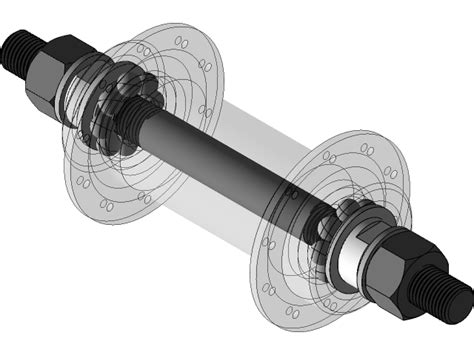 Bicycle Front Axle 3d Cad Model Library Grabcad