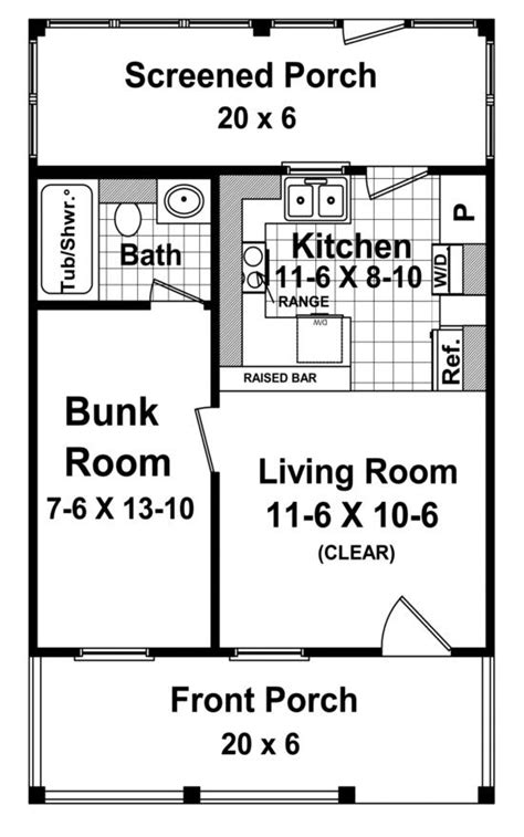 Find granny pods, garage apartment plans & more! Cottage Plan: 400 Square Feet, 1 Bedroom, 1 Bathroom - 348 ...