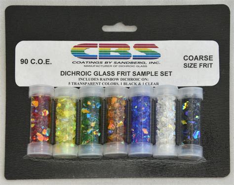 Dichroic Coated Coarse Frit Sample Set Dichroic Glass Manufacturer Coatings By Sandberg