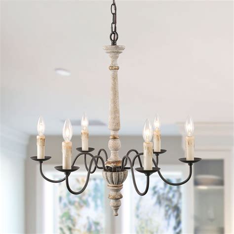 Ewpleo 6 Light Chandelier French Country Chandelier Country