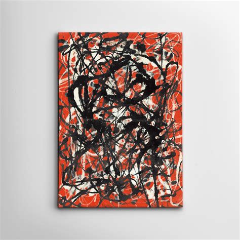 Canvas Art Jackson Pollock Free Form Drip Reproduction Etsy