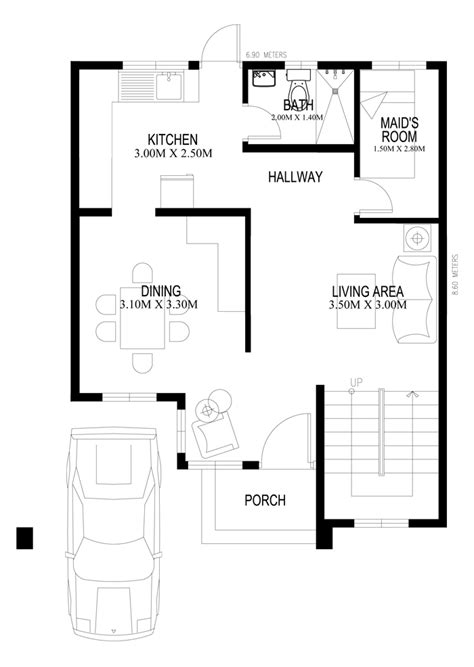 Best 40 House Plan With Dimensions In Meters