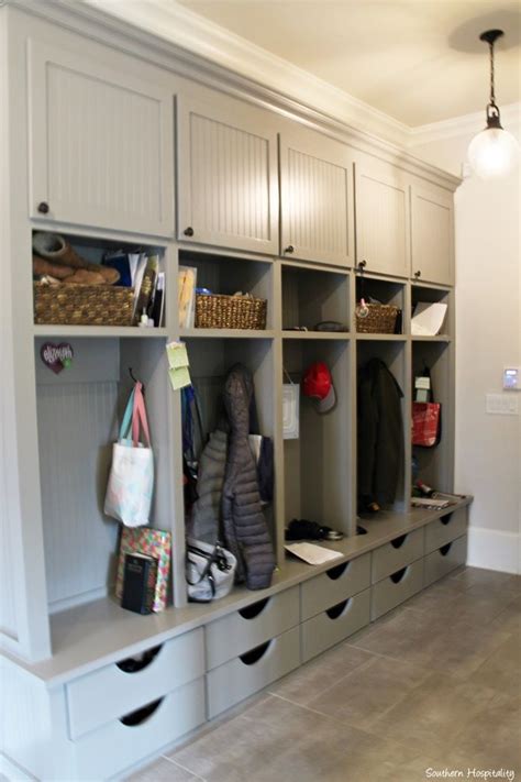 Clamp the two wall cabinets together. Feature Friday: Modern Farmhouse in Atlanta | Mudroom ...