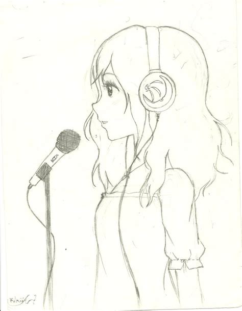 Female Singer Drawing At Getdrawings Free Download