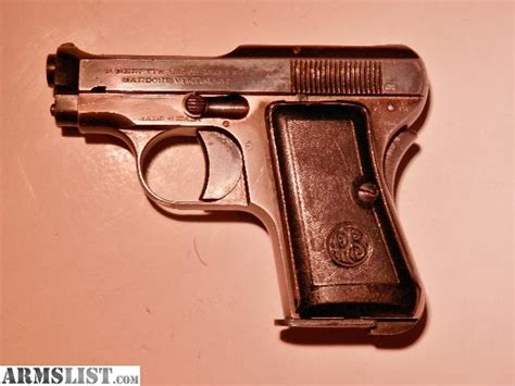 Armslist For Sale 1952 Beretta 25 Caliber Pberetta Cal 636 Brever