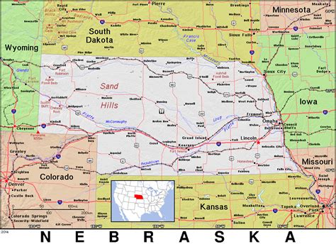 Ne · Nebraska · Public Domain Maps By Pat The Free Open Source