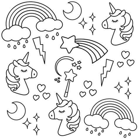 Downloadable colouring page from the I Heart Unicorns colouring book | Unicorn coloring pages 