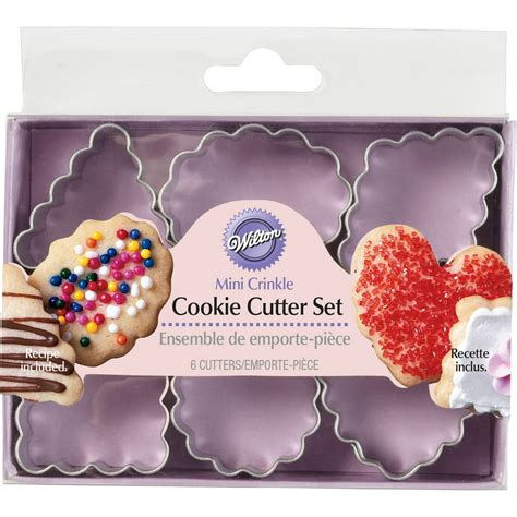 Wilton Mini Metal Cookie Cutter Set Geometric Crinkle 6 Ct 2308 1205