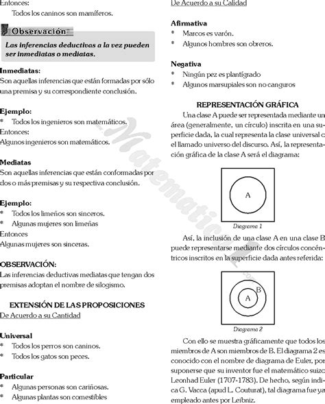 LÓgica De Clases Ejemplos Y Ejercicios Resueltos Inferencias LÓgica