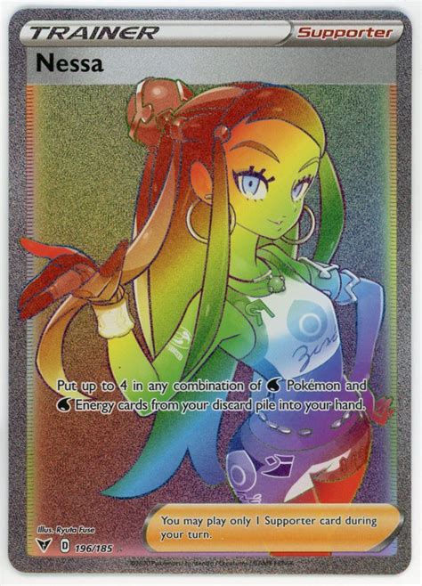 Pokemon Trainer Nessa Vivid Voltage Full Art Rainbow Secret Rare Nm Froggers House Of