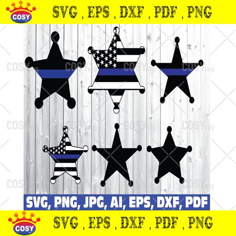 Sheriff Badge Svg Bundle Thin Blue Line Svg Police Svg