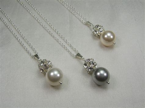 Bridesmaid Jewelry Set Of 6 Bridesmaid Necklace Just A Little Wedding