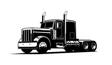 Truck Black And White Clipart