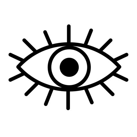 Eye Vector Icon Eye Illustration Eye Outline Eye Art