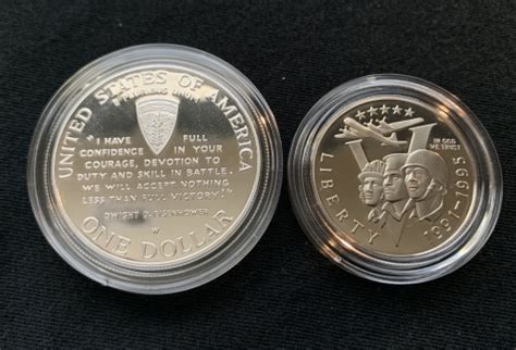 1991 1995 Wwii 50th Anniversary Proof Silver Coins