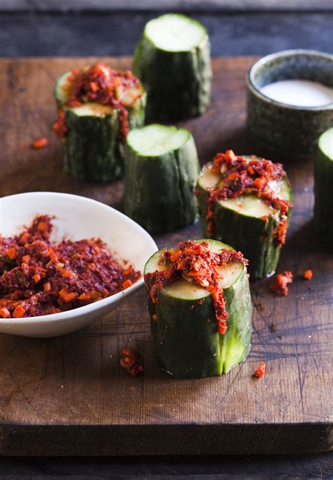 Stuffed Cucumber Kimchi Recipe From Asian Pickles Korea