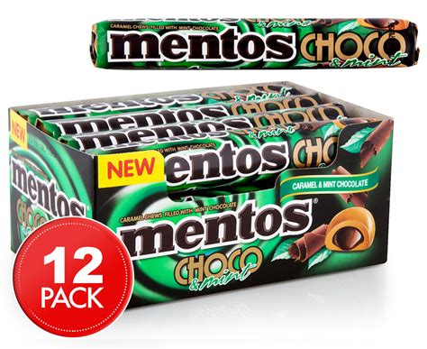 Mentos Choco And Mint Roll 12pk Au