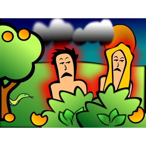 Tree Of The Knowledge With Adam And Eve Free Svg