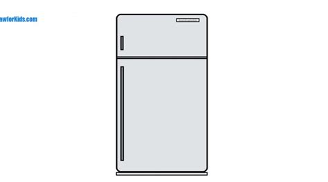 How To Draw A Refrigerator For Kids