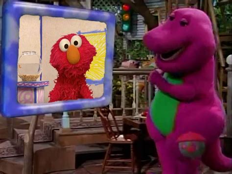 Barney Watches Elmos World By Nbtitanic On Deviantart